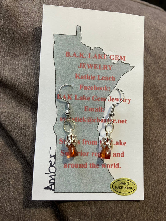 Amber Cap Dangles