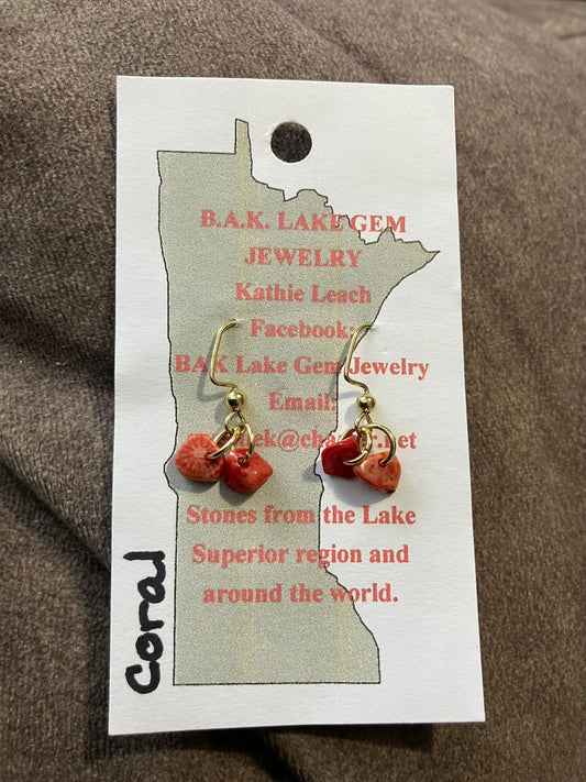 Coral Dangle Earrings