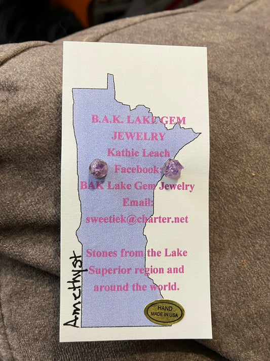 Amethyst Stud Earrings