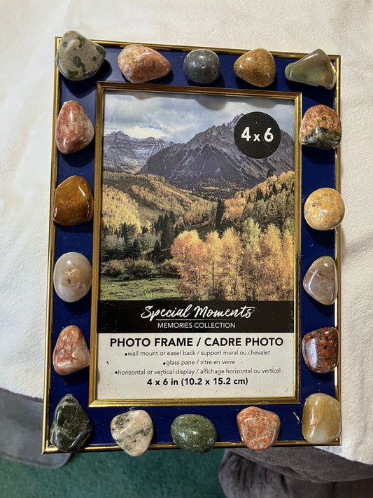 4x6 inch Blue Stone Picture Frame